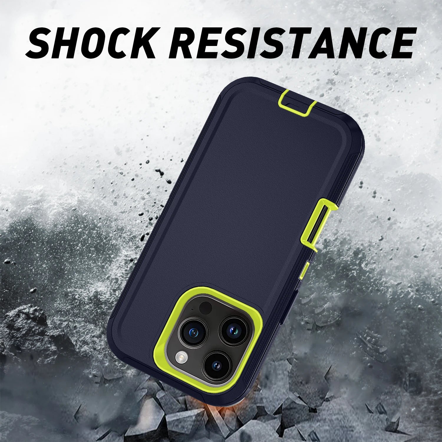 Armor Shockproof Defender Case for iPhone 11–15 Pro Max, X–XS Max, 7/8 Plus, SE2/SE4 – Hard PC + TPU Back
