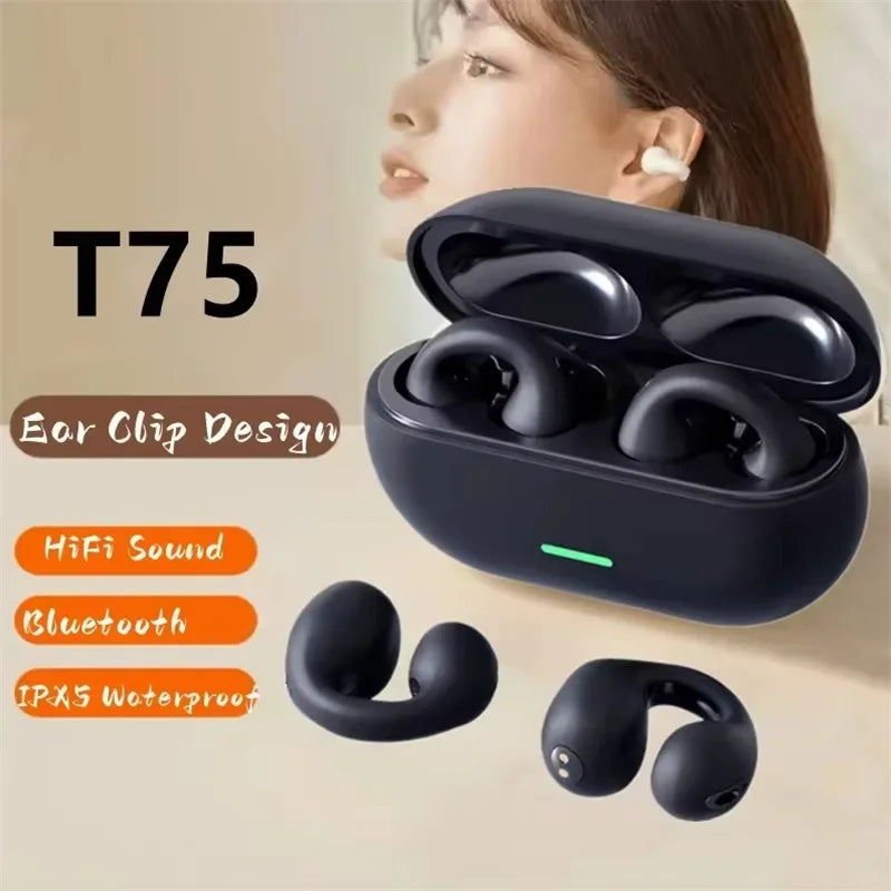 T75 TWS Touch Control Wireless Bluetooth Earphones