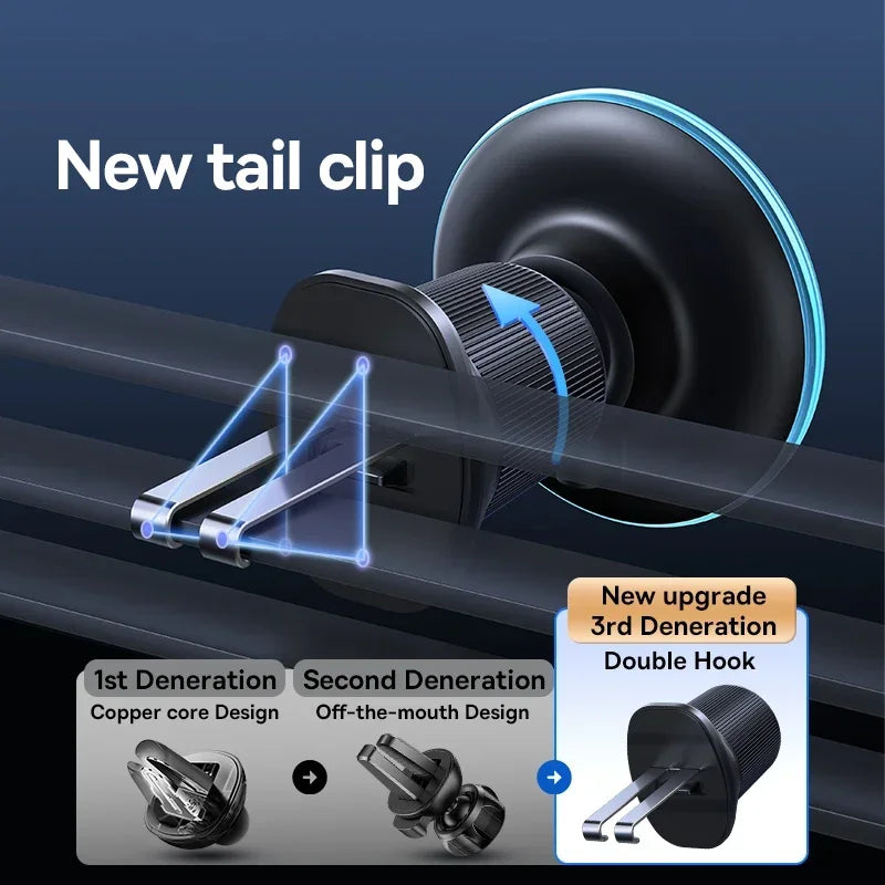 Baseus Magnetic Wireless Car Charger – 15W Fast Charging, Car Phone Holder Mount for iPhone 16/15/14/13