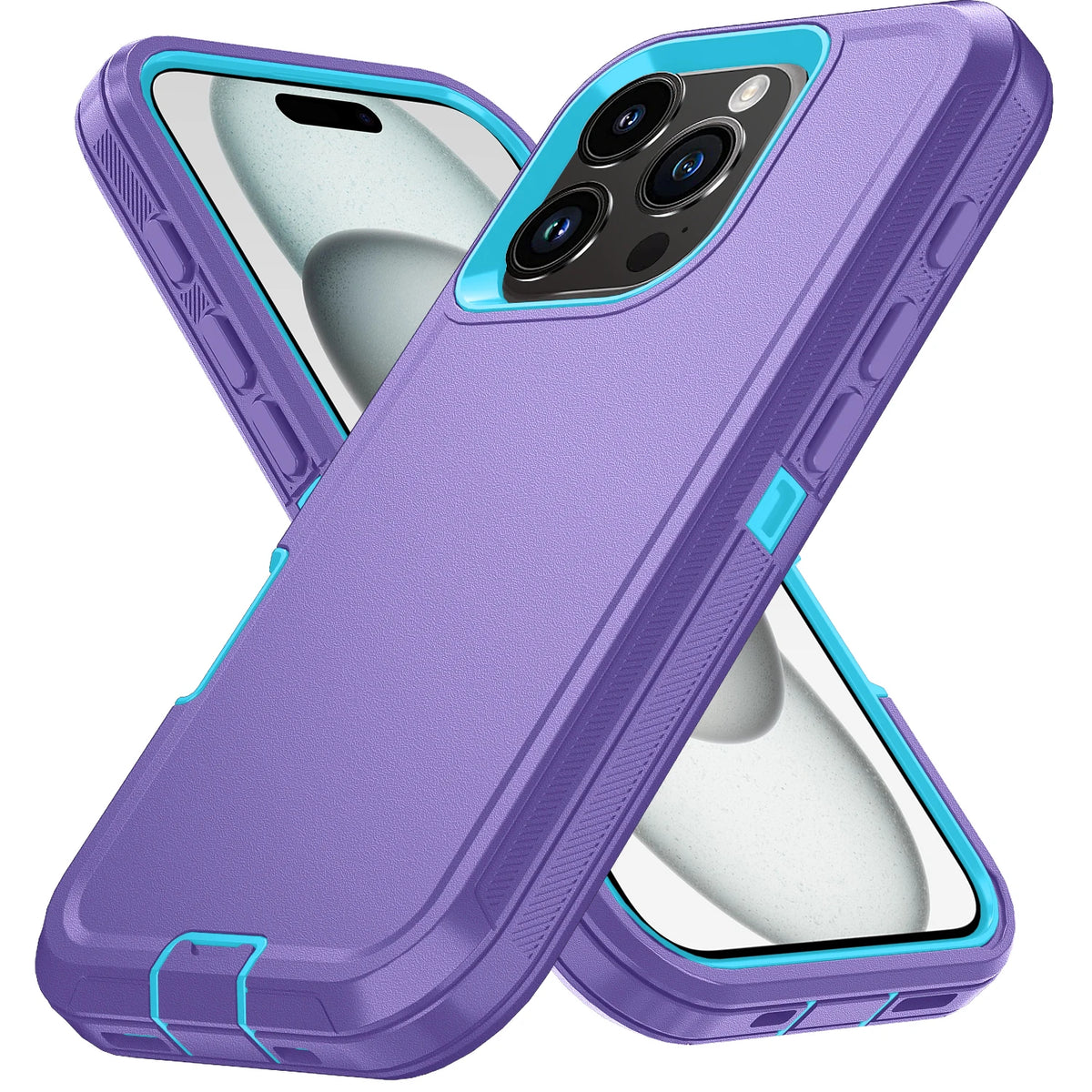 Armor Shockproof Defender Case for iPhone 11–15 Pro Max, X–XS Max, 7/8 Plus, SE2/SE4 – Hard PC + TPU Back