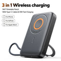 3-in-1 Magnetic Power Bank 22.5W Fast Charging – 10000mAh Wireless Portable Charger for iPhone 12–16, AirPods & Watch