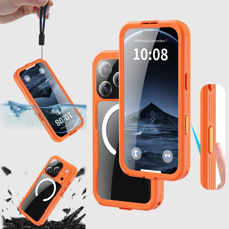 360° Fully Protected Shockproof, Dust & Snow Resistant IP68 Waterproof Case for iPhone 17 Air / 17 Pro Max