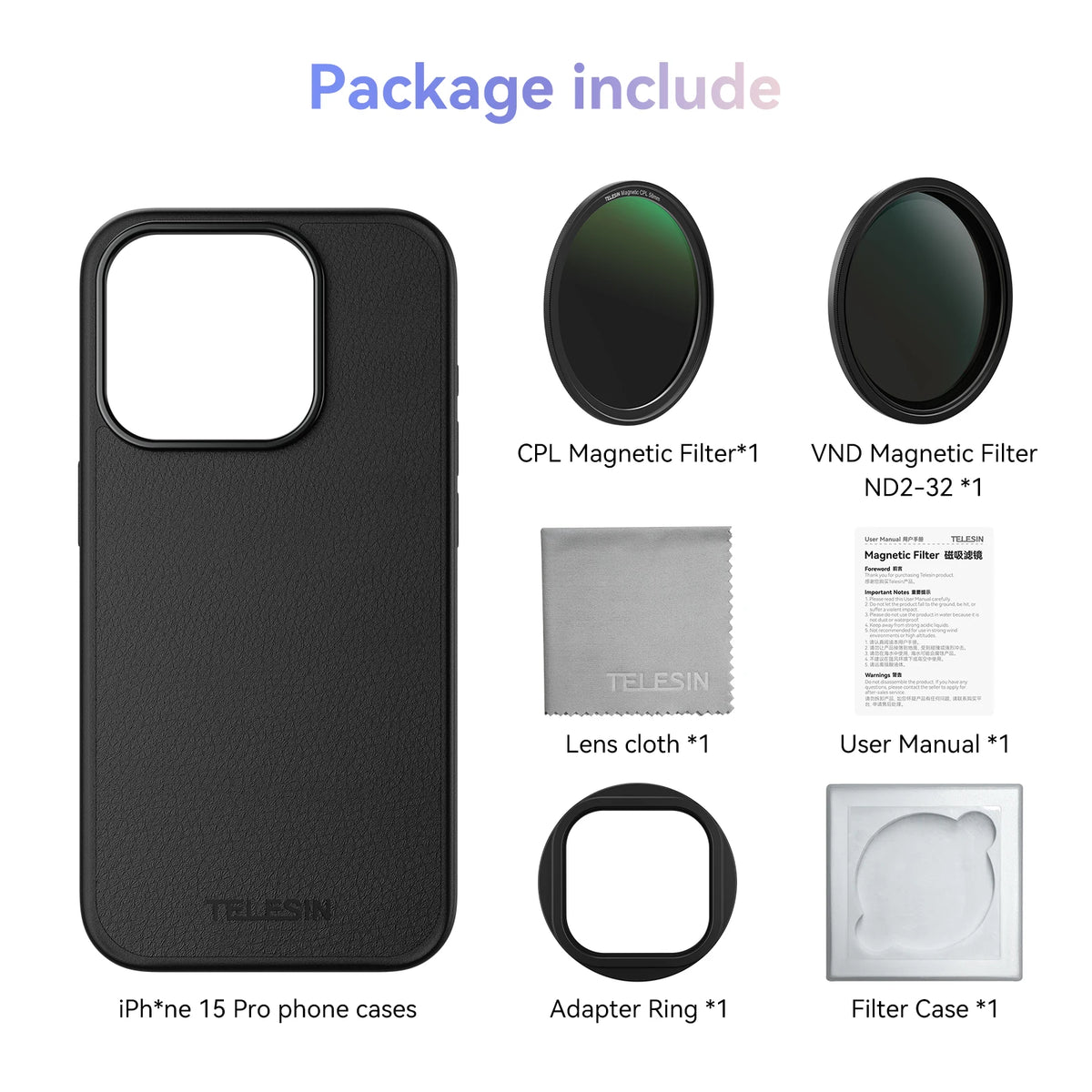 TELESIN Phone CPL + VND Filter