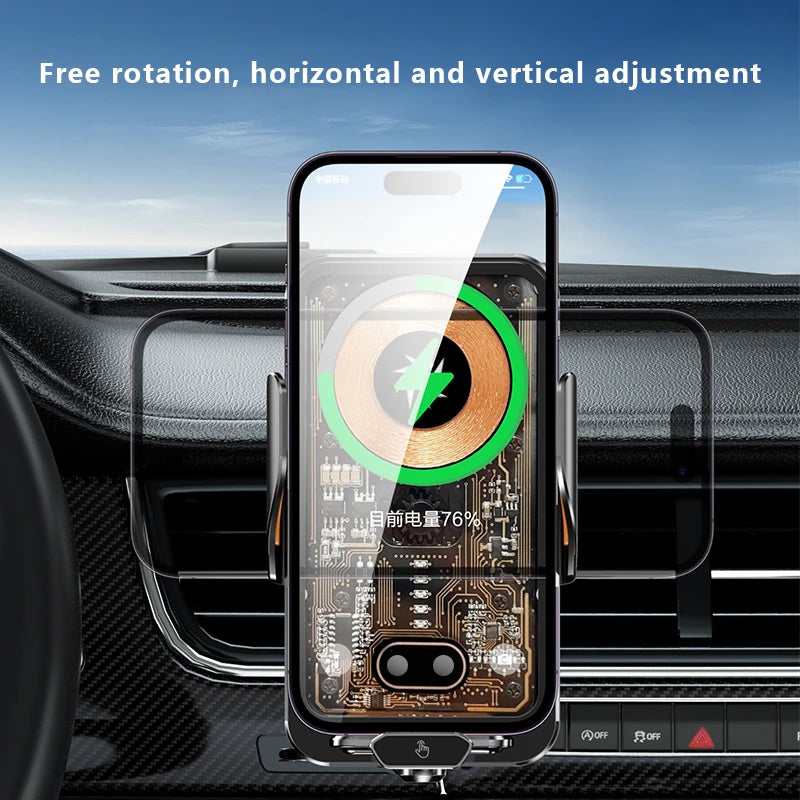 66W Fast Charging Magnetic Wireless Car Phone Holder