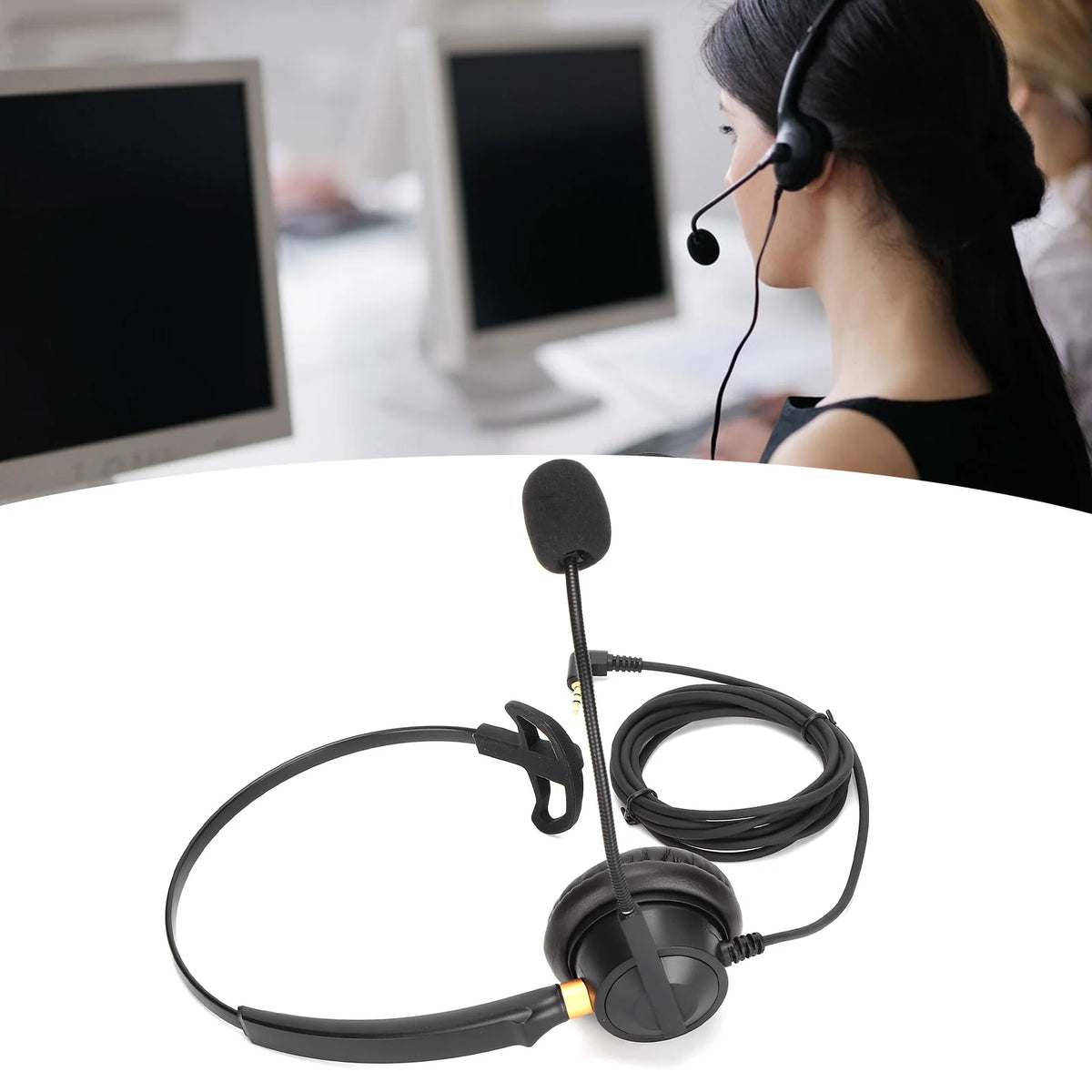 H600-2.5 Single-Ear Telephone Headset
