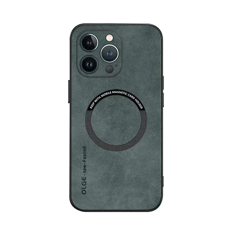 MagSafe Luxury Leather Shockproof Phone Case