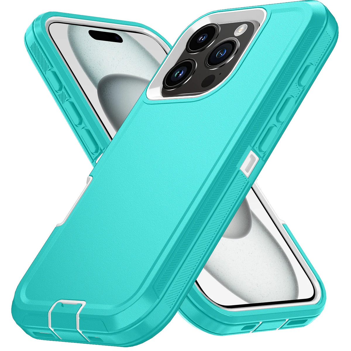 Armor Shockproof Defender Case for iPhone 11–15 Pro Max, X–XS Max, 7/8 Plus, SE2/SE4 – Hard PC + TPU Back