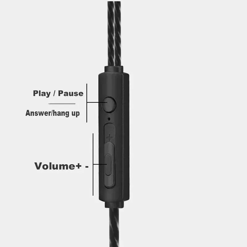 3.5mm Wired In-Ear Earbuds with Microphone