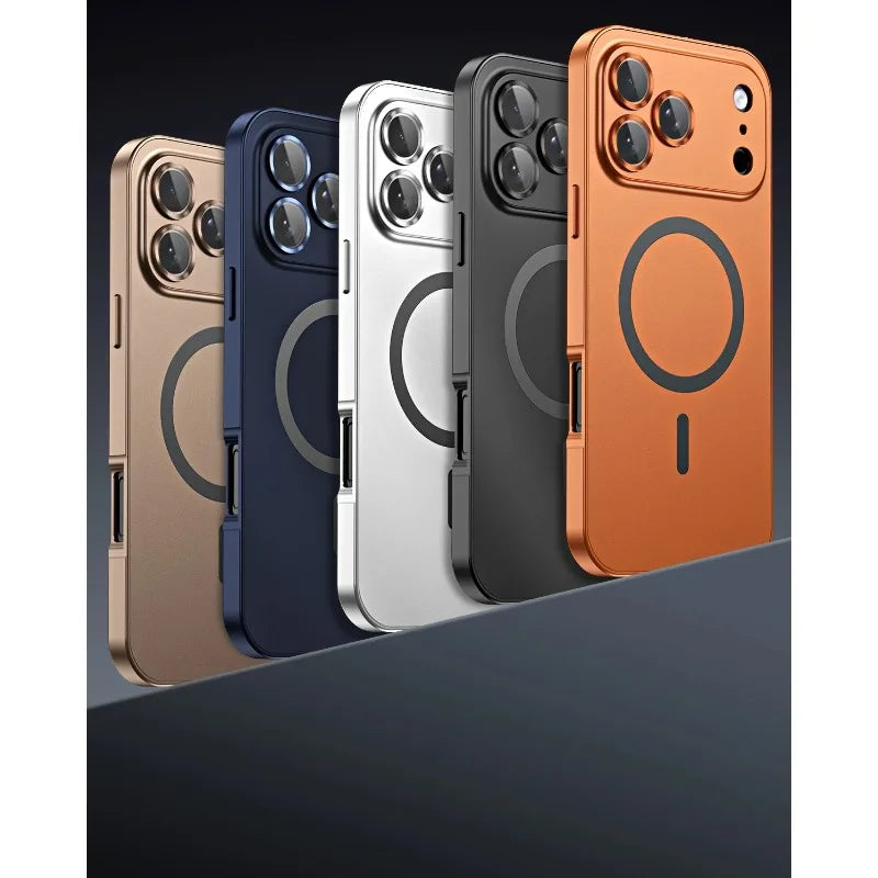 Magnetic Wireless Charging Phone Case for iPhone 17 Pro / 17 Max / 17 Air – Original Color, Metal Border