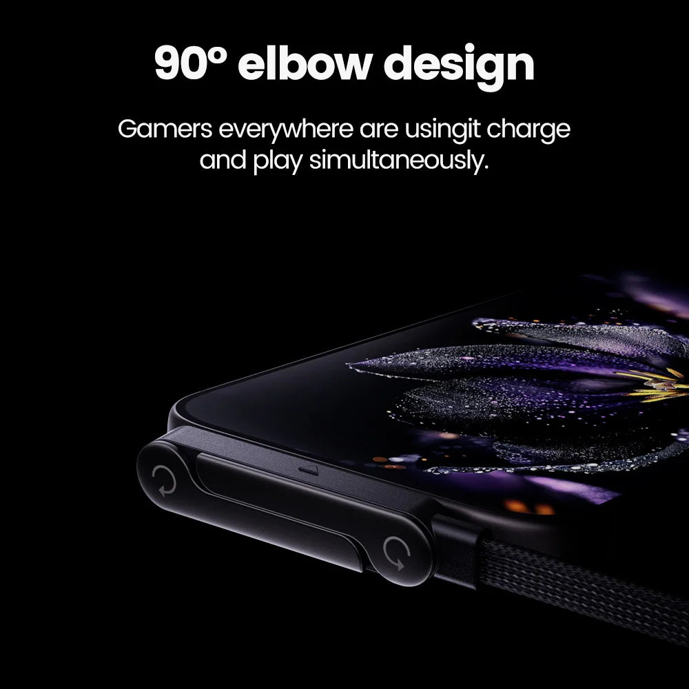65W USB Fast Charging Cable with Foldable Phone Stand