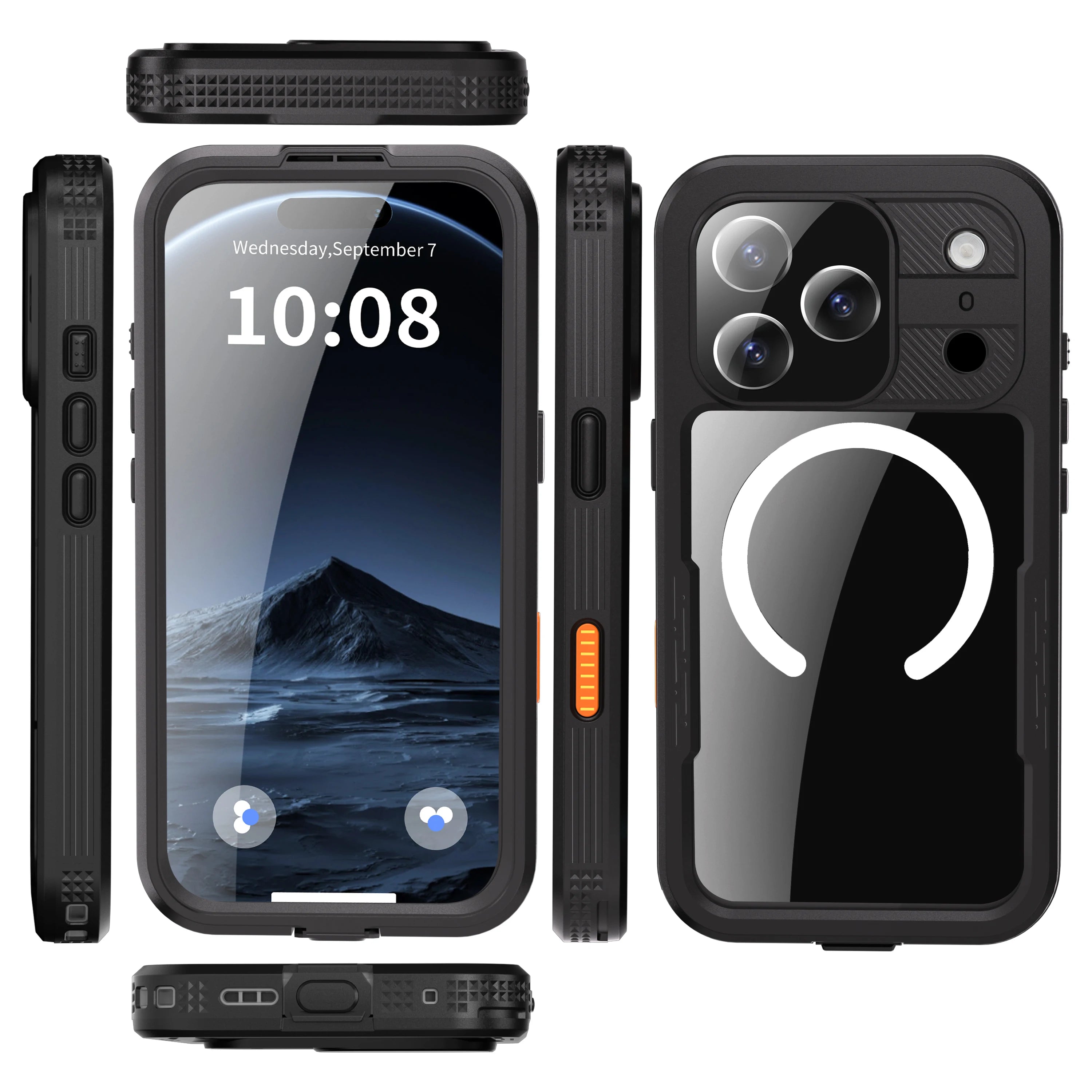 360° Fully Protected Shockproof, Dust & Snow Resistant IP68 Waterproof Case for iPhone 17 Air / 17 Pro Max