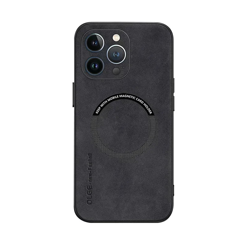 MagSafe Luxury Leather Shockproof Phone Case