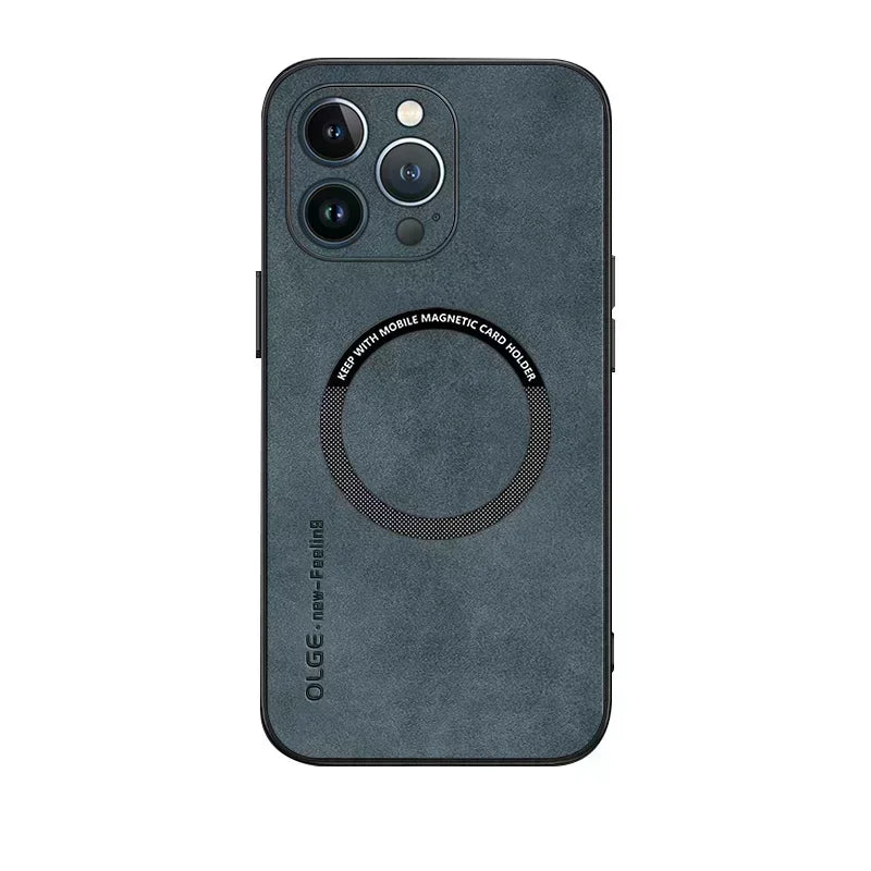 MagSafe Luxury Leather Shockproof Phone Case