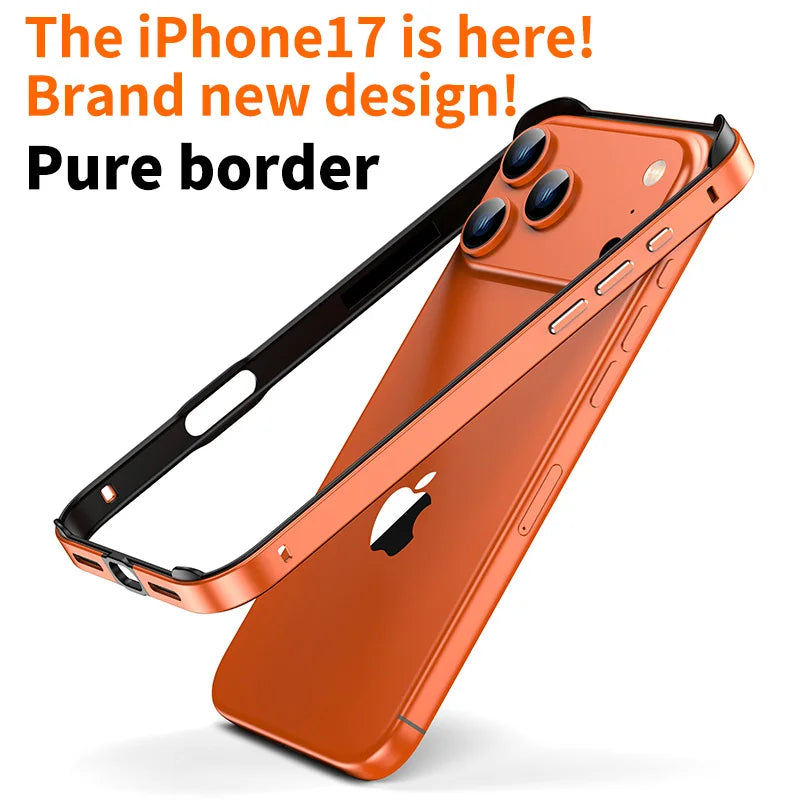 Hybrid Silicone & Aluminum Bumper Case for iPhone 12–17 Pro Max