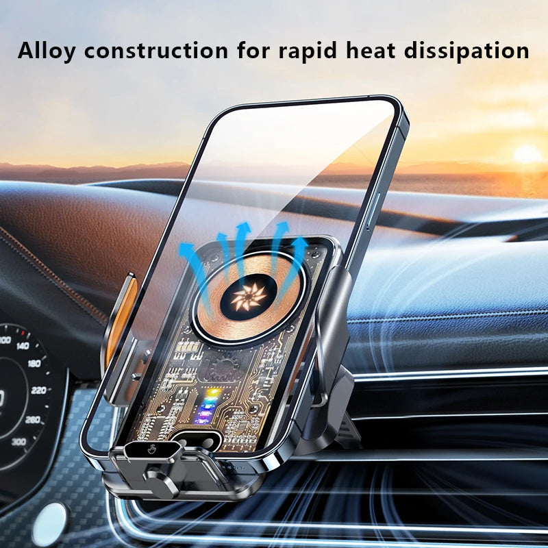 66W Fast Charging Magnetic Wireless Car Phone Holder
