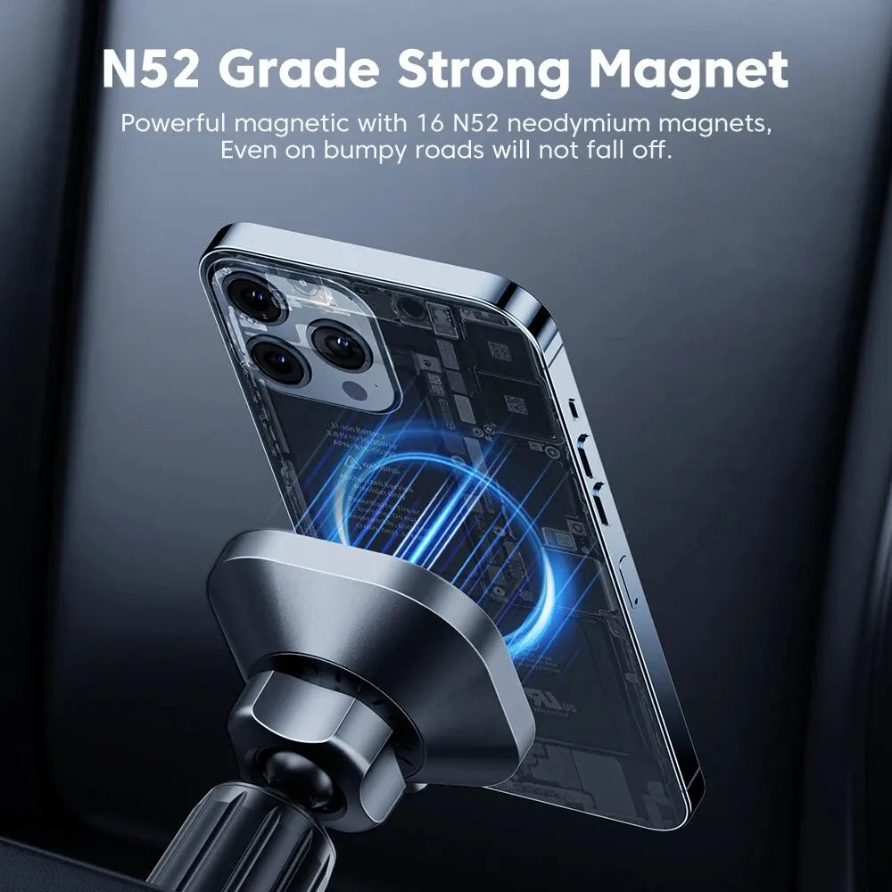 Toocki Magnetic Car Wireless Charger – 15W Fast Charging, Air Vent Phone Holder, for iPhone 15/14/13/12 Pro Max