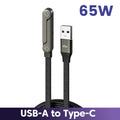 65W USB Fast Charging Cable with Foldable Phone Stand
